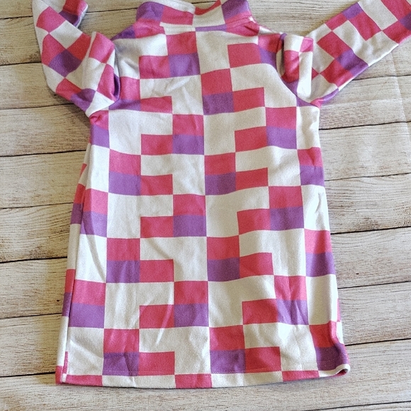 SHEIN Pink and Purple Checkered Kids Coat - Picture 2 of 4